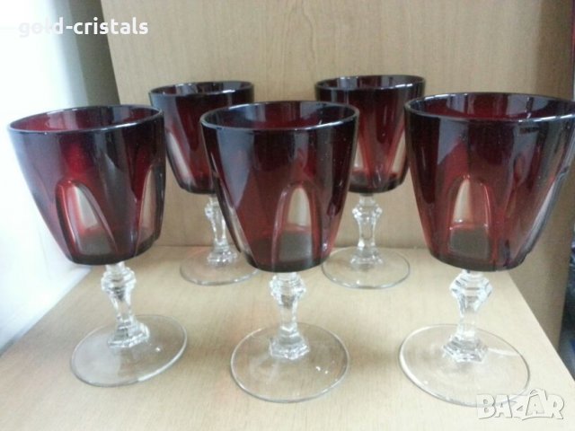 кристални чаши за вино , снимка 4 - Антикварни и старинни предмети - 22100135