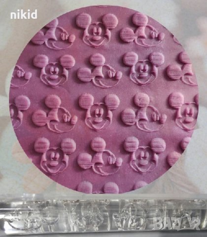 Мики Маус глава Прозрачна релефна текстурна точилка за фондан украса торта сладки