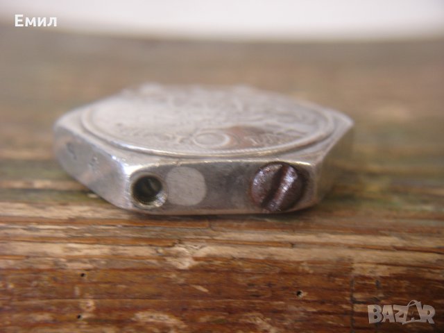 Антикварна сребърна запалка, снимка 4 - Колекции - 23354962