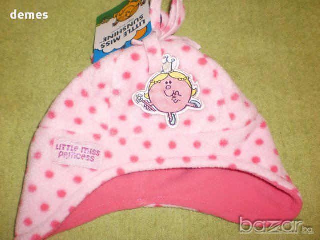 Топла зимна шапка за момиче Little Miss, нова , снимка 3 - Шапки, шалове и ръкавици - 8574293