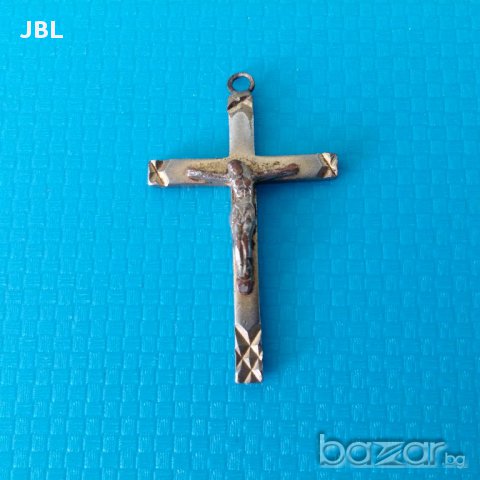 стар християнски кръст разпятие медальон , снимка 1