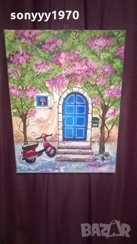 картина маслени бои върху платно-11-40х30см, снимка 4 - Други ценни предмети - 21981767