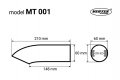 3000050263 Накрайник за ауспух Vertex МТ001 единичен хромникел, снимка 3