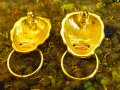 Позлатени сребърни обици, снимка 6
