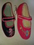 Пантофи за момичета от памучен текстил, розови, дънкови, цикламени, снимка 1 - Бебешки обувки - 13101214