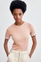 ZARA- дамска блузка цвят Пудра, снимка 1 - Корсети, бюстиета, топове - 25175917