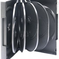 Нова кутия за 10 DVD (DVD Box) 33mm, черна, снимка 1 - Други - 22378126