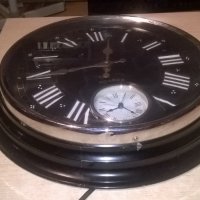 голям метален двоен часовник-41см-внос англия, снимка 6 - Колекции - 26043983