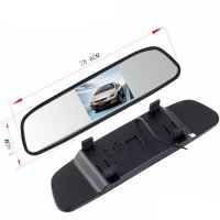 Огледало за обратно виждане с вграден монитор 4,3″ инча + изход за камера за паркиране, снимка 2 - Аксесоари и консумативи - 23968495