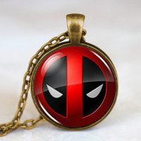 Deadpool - Комплект колие + Обици, снимка 4 - Колиета, медальони, синджири - 22308798