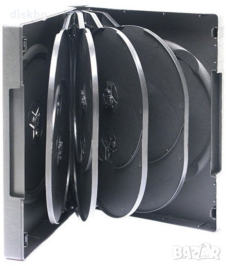 Нова кутия за 10 DVD (DVD Box) 33mm, черна, снимка 1