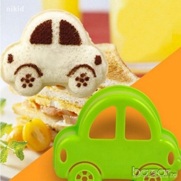 кола автомобил пластмасова форма резец за сандвич ориз тесто , снимка 1