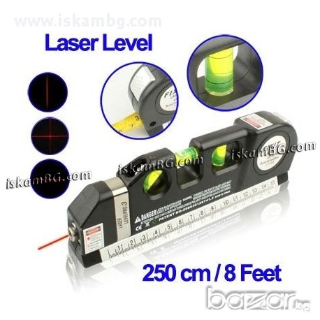 ЛАЗЕРНА ЛИБЕЛА / НИВЕЛИР, ТЕРЗИЯ / 3.0 + РОЛЕТКА - код 0218, снимка 1