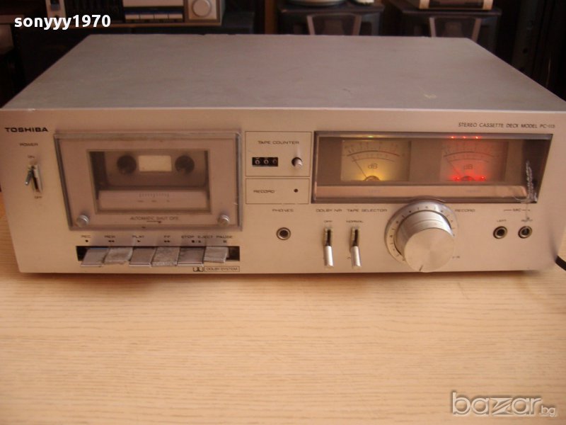 toshiba pc-115 stereo cassette deck-внос швеицария, снимка 1