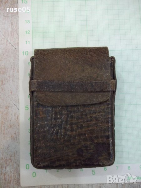 Калъф от естествена кожа за цигари от магазин "СБХ" от соца, снимка 1