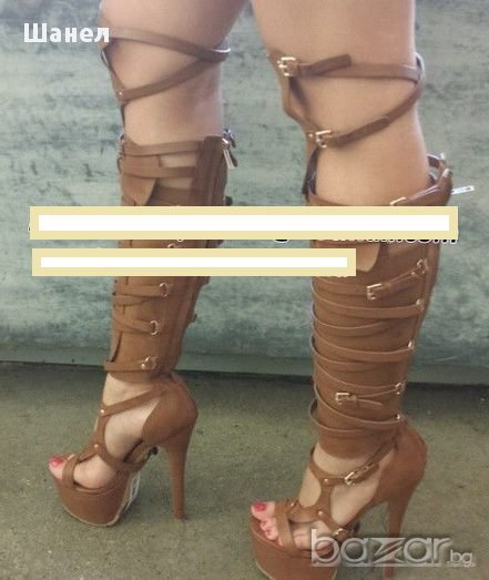 Уникални високи летни обувки, снимка 1