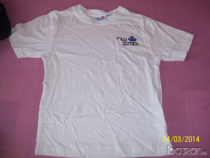 нови бели вносни тениски на New Impact-110-116 размер, снимка 1