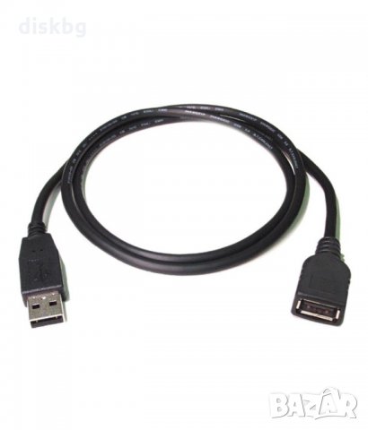 Нов кабел USB M на USB F 1.5метра - удължител, снимка 1 - Кабели и адаптери - 22402395