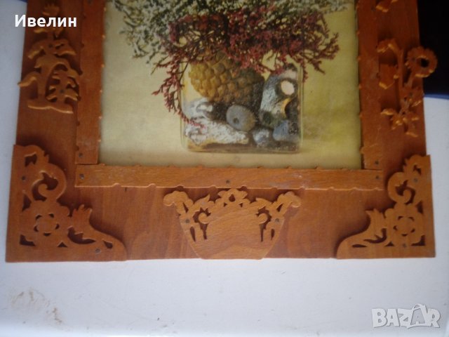 стара ажурна рамка от дърво, снимка 3 - Антикварни и старинни предмети - 22329064