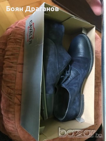 Продавам мъжки обувки сини естествена кожа номер 43 - 40лв., снимка 4 - Ежедневни обувки - 19842002