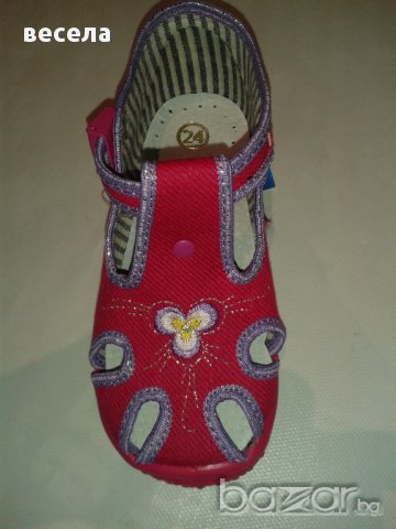 Дишащи  пантофки ,за момичета, снимка 1 - Бебешки обувки - 14138766