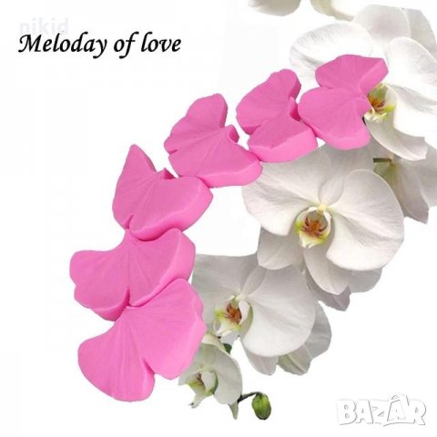 6 части Орхидея листа тип вейнър силиконов молд форма за украса торта с фондан