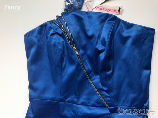 Нова синя дамска рокля, с етикет, снимка 5 - Рокли - 18147881