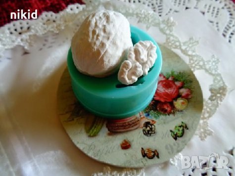 3D Орехова ядка и черупка орех силиконов молд форма за украса торта фондан шоколад гипс калъп