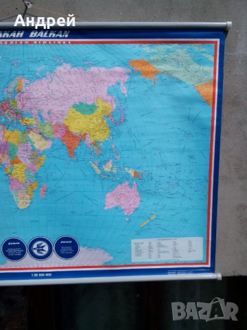 Стара карта БГА Балкан, снимка 5 - Антикварни и старинни предмети - 25336847