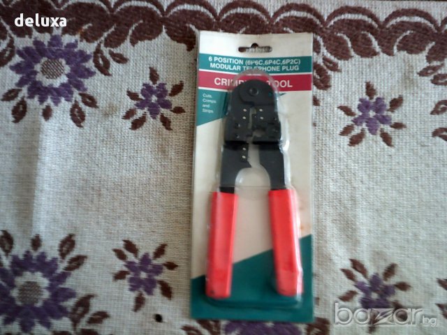 Клещи за кримпване (кримпващи) RJ-11, RJ-12 , снимка 3 - Клещи - 17499591