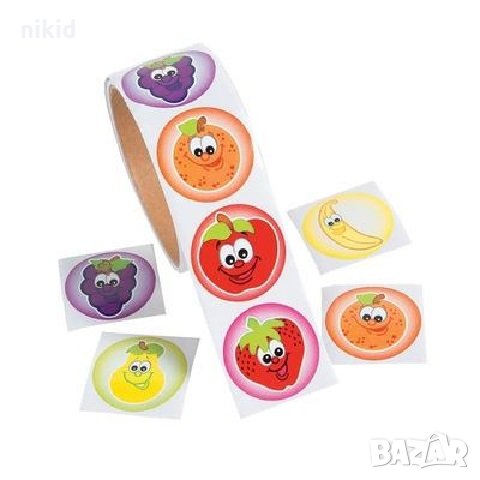 Плодове 50 бр самозалепващи лепенки стикери за ръчна изработка за подарък 