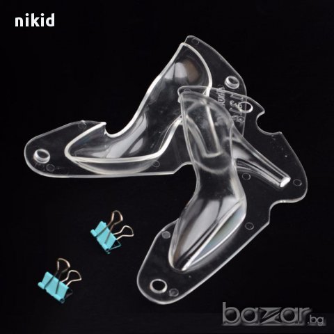 Поликарбонатна отливка калъп Дамска обувка - молд за шоколад Шоколадова черупка форма ток токче, снимка 2 - Форми - 15771517