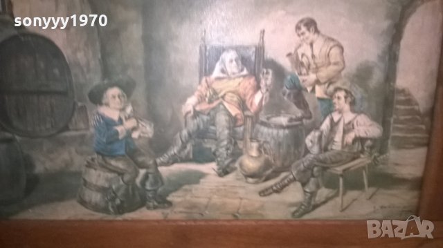 картина-106х66см-дървена рамка-наздравица-внос германия, снимка 11 - Колекции - 25977299