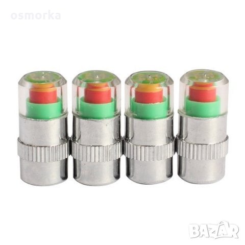 4 капачки за гуми с индикация за налягането вентили кола велосипед мотоциклет