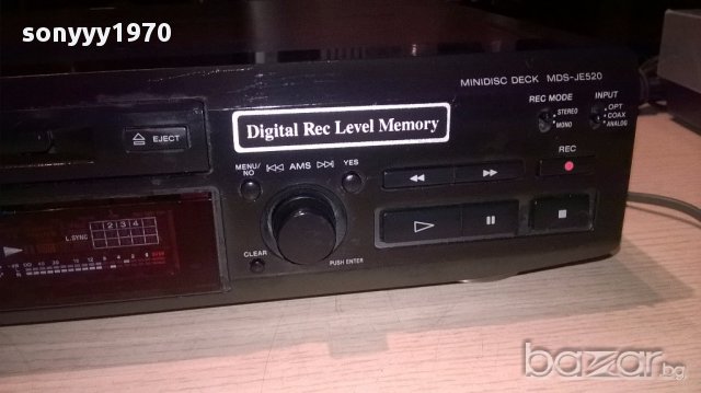Sony mds-je520-minidisc deck-made in japan-внос швеицария, снимка 6 - Ресийвъри, усилватели, смесителни пултове - 15322286