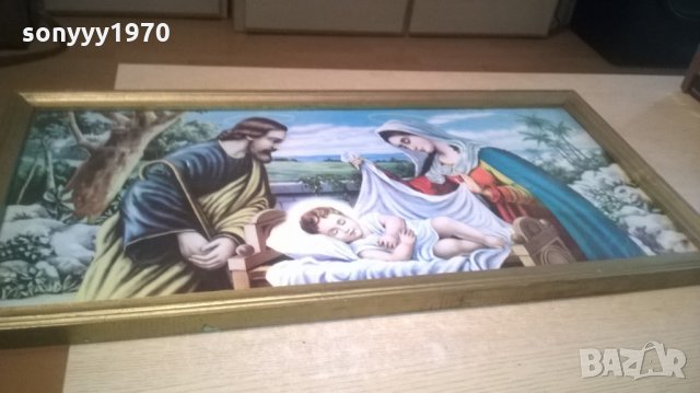 красива картина в златна рамка с стъкло-внос франция, снимка 7 - Колекции - 25386482