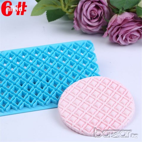 квадрати квадратчета печат отпечатък форма резец мрежа борд украса декор на торти фондан борд