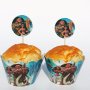 12 бр Моана Ваяна топери и кошнички украса декорация за мъфини кексчета торта и парти