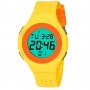Нов дамски спортен часовник много функции жълто оранжево сив
