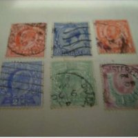 пощенски стари марки от Англия 1902 г / 1910 г, снимка 1 - Филателия - 21881591