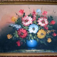 Продавам картини с цветя с маслени бои върху платно , снимка 2 - Картини - 23578048