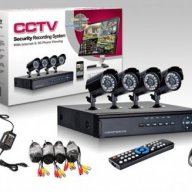Пълен Пакет Hd 4 камери Система за видеонаблюдение и охрана четириканална промоция, снимка 1 - Камери - 10777122