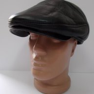 Мъжка кожена шапка,каскет-3, снимка 2 - Шапки - 12374447