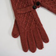 Топли плетени ръкавици цвят керемида Art of Polo, снимка 1 - Ръкавици - 16536539