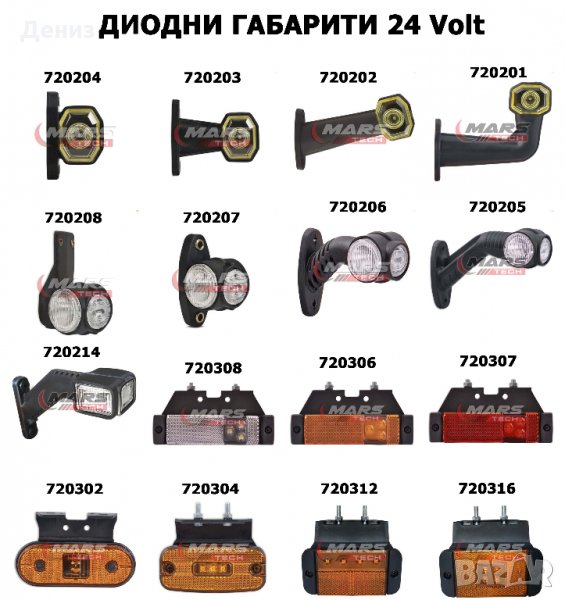 24V! НОВИ! LED габарити, диодни габарити, странични габарити, рогчета!, снимка 1