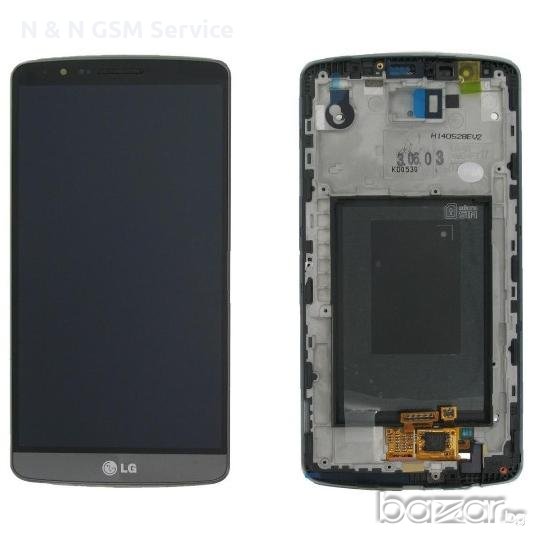 Оригинален LCD дисплей за LG G3 D855 + Тъч скрийн + рамка / черен, снимка 1