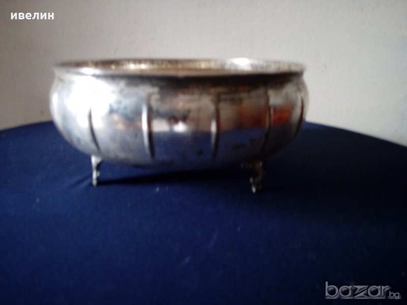 посребрена метална купа, снимка 1