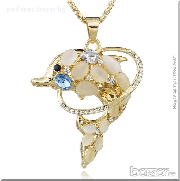 КОЛИЕ – ДЕЛФИН С ОБРЪЧ, снимка 1