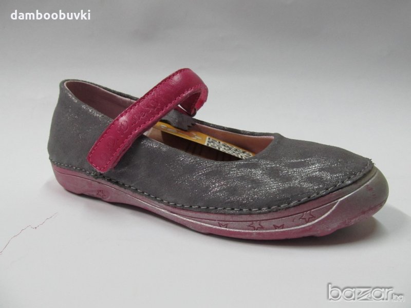 Детски обувки D.D.step естествена кожа сиво/розово 31/36, снимка 1