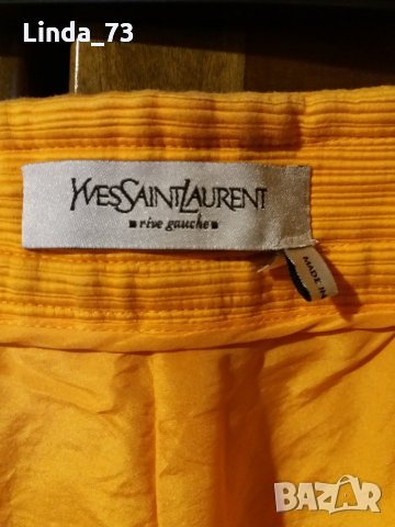 Дам.пола-"YVES SAINT LAURENT"-/памук/,цвят-оранжев. Закупена от Италия., снимка 3 - Поли - 23677247